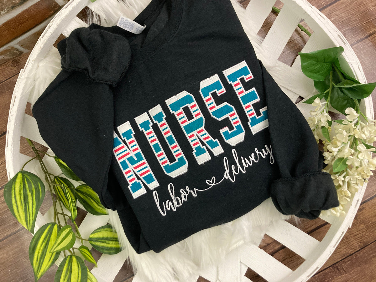 Nurse Embroidered Sweatshirts and Tshirts
