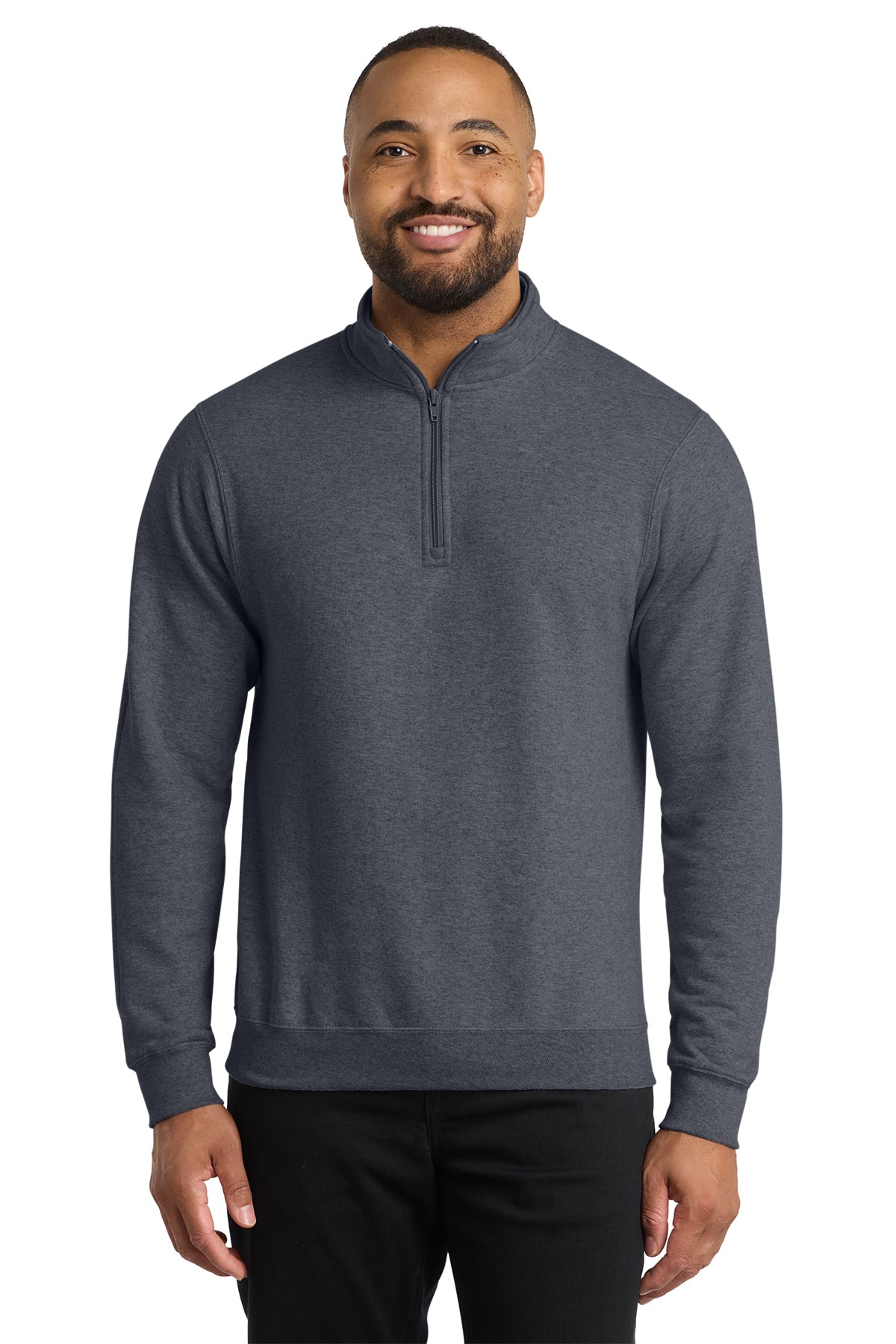 Eastek embroidered quarter zip fleece pullover sweatshirt - alternate view