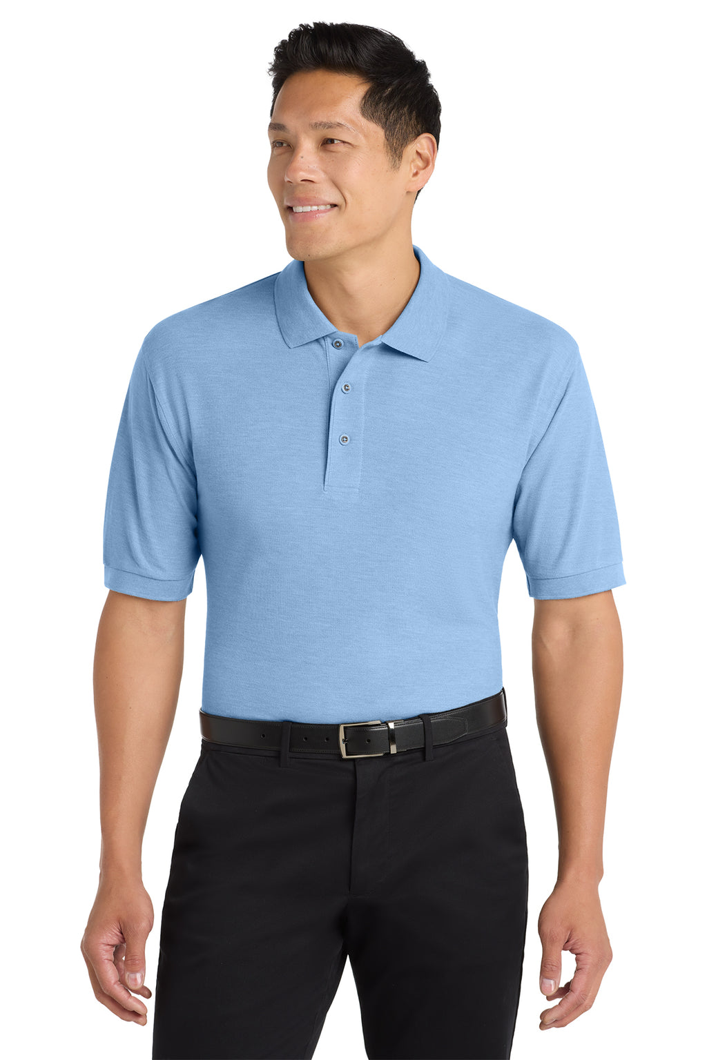 Custom embroidered corporate polo shirt with company logo - detail view 5
