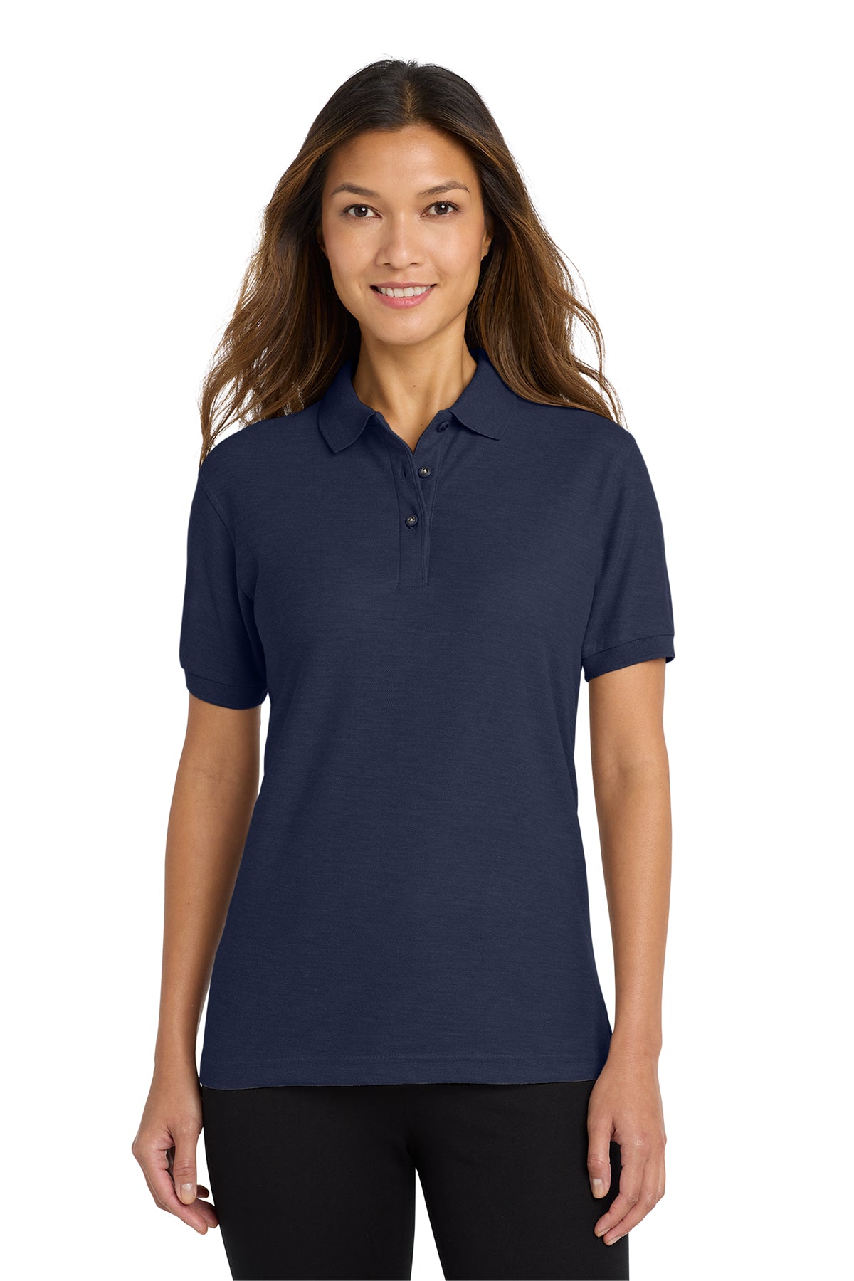 Eastek embroidered womens soft touch polo shirt - alternate view