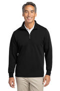 Custom embroidered double knit quarter zip pullover