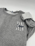 Custom nurse sweatshirt with left chest embroidered name and credentials