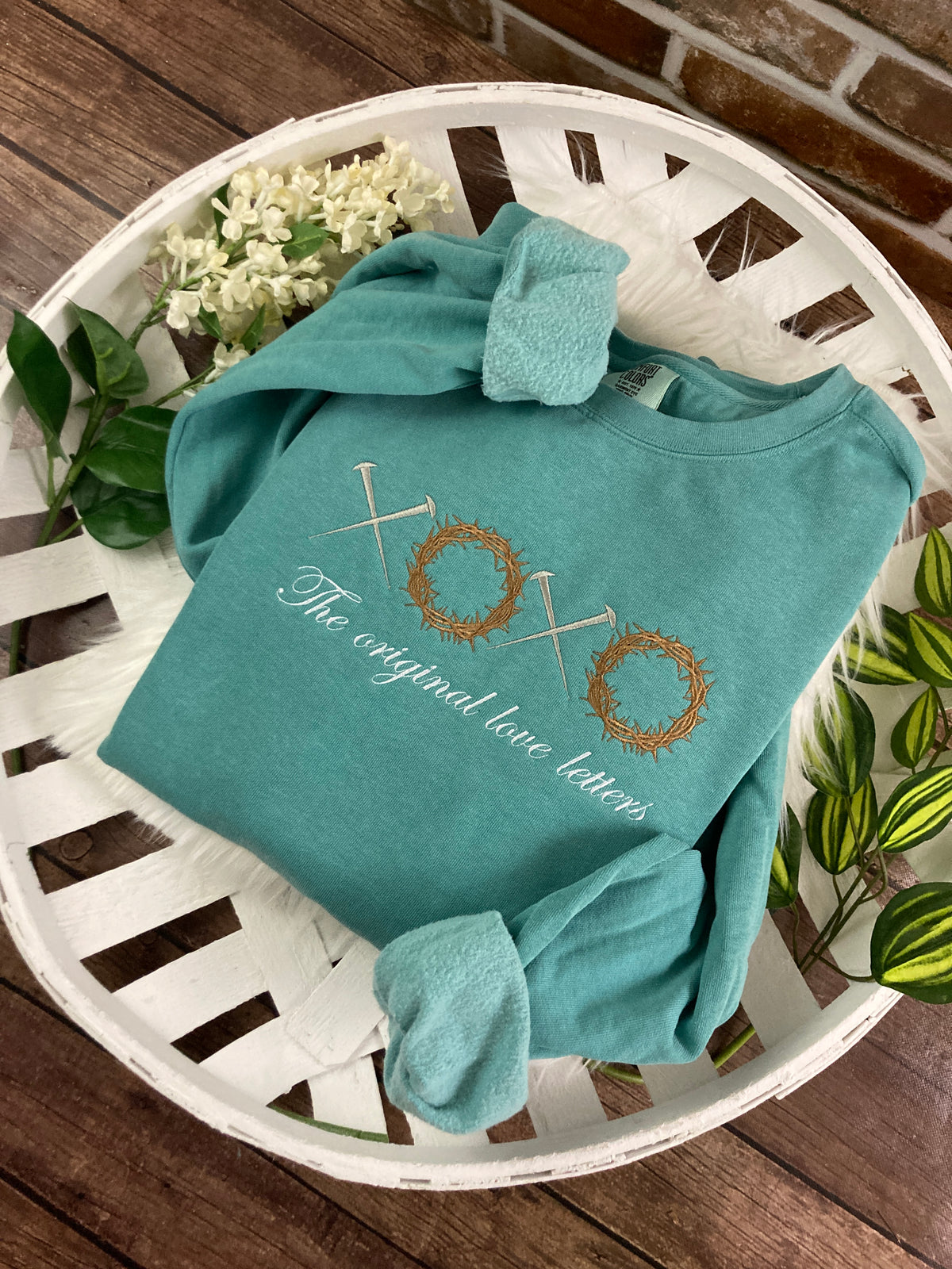The Original Love Letters John 3 16 embroidered Christian shirt - detail view