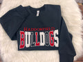 Haddonfield Bulldogs Block Letter Applique Crewneck | Embroidered Spirit Wear Fundraiser