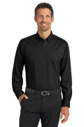 Custom embroidered twill button down work shirt