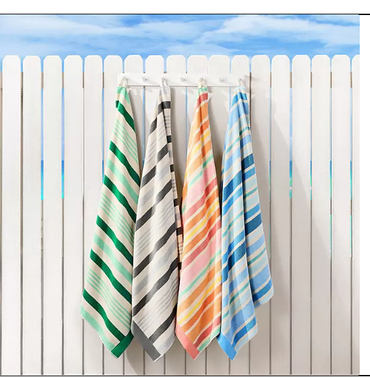 Personalized embroidered oversized beach and pool towel - detail view 2