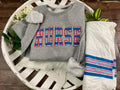 Bulk order nurse keepsake sweatshirts appliqued from hospital blankets