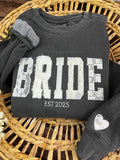Custom bride memory keepsake shirt with wedding dress applique