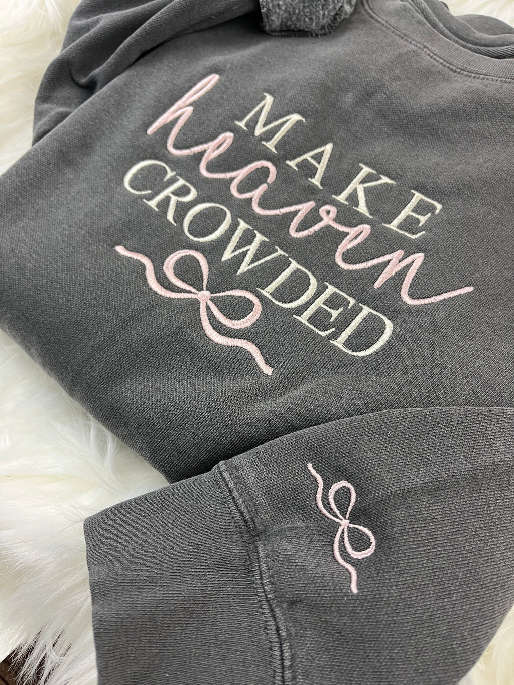 Make Heaven Crowded sweatshirt with bow detail - detail view 2