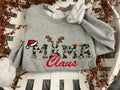 Mama Claus embroidered applique Christmas shirt