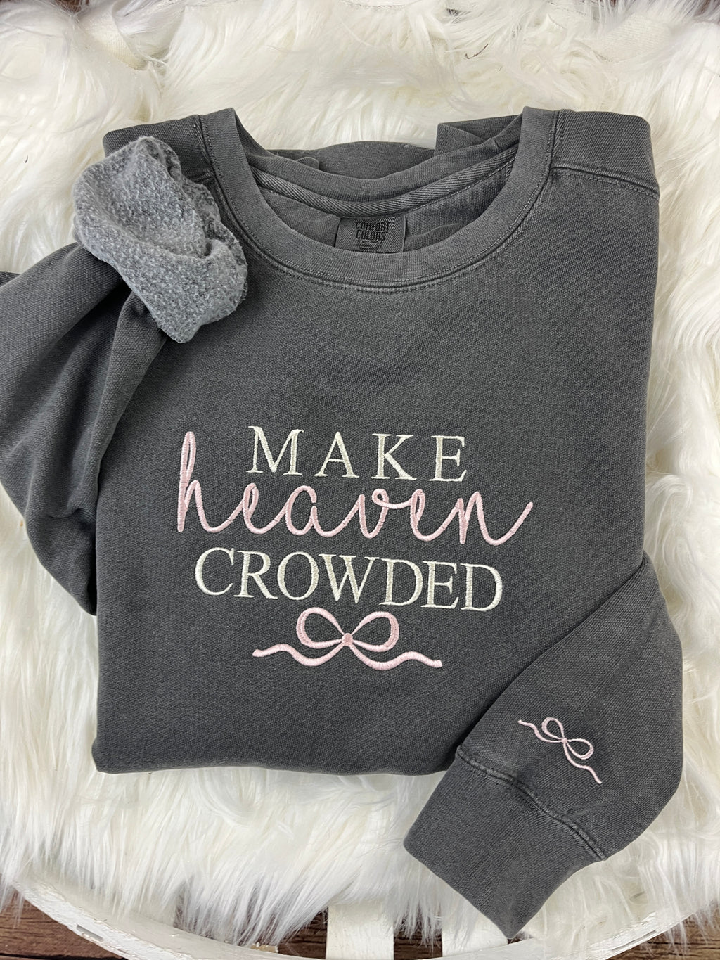 Make Heaven Crowded sweatshirt with bow detail - detail view