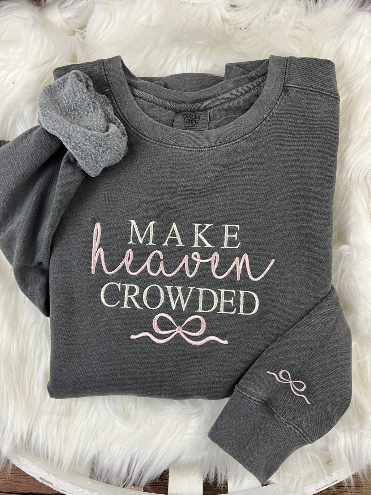 Make Heaven Crowded sweatshirt with bow detail - detail view
