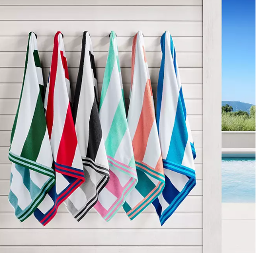Personalized embroidered oversized beach and pool towel - detail view 3