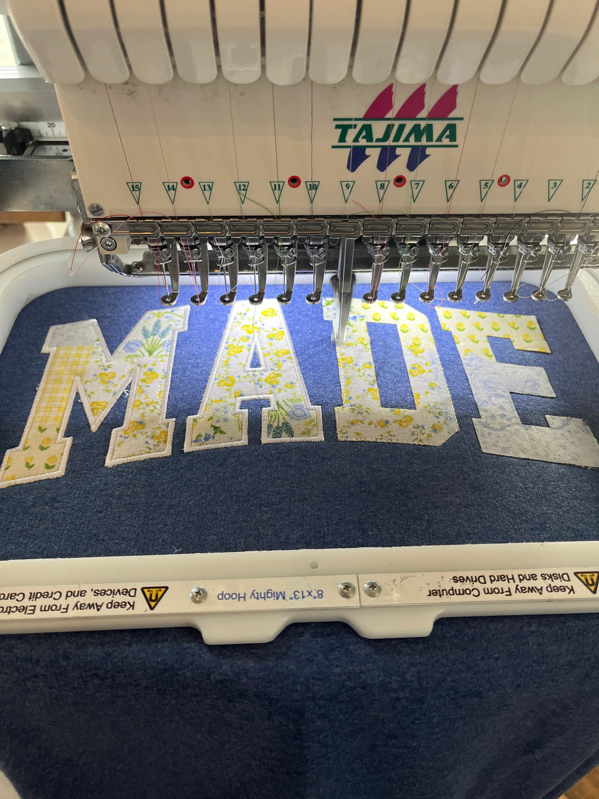 Made for More sweatshirt with floral applique lettering - detail view 6