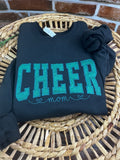 Cheer Mom custom glitter embroidered sports sweatshirt
