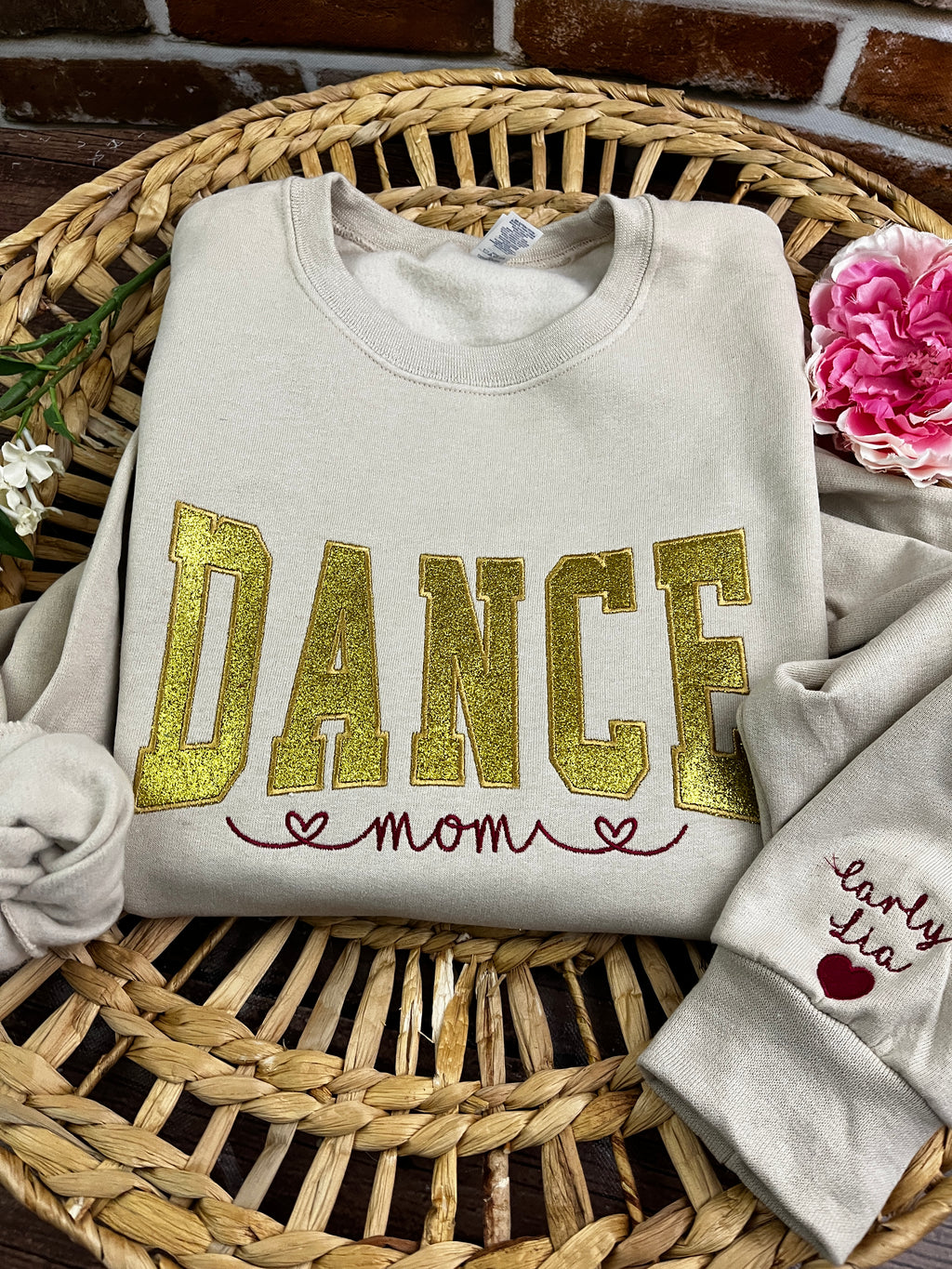 Dance Mom custom glitter embroidered sports sweatshirt - alternate view