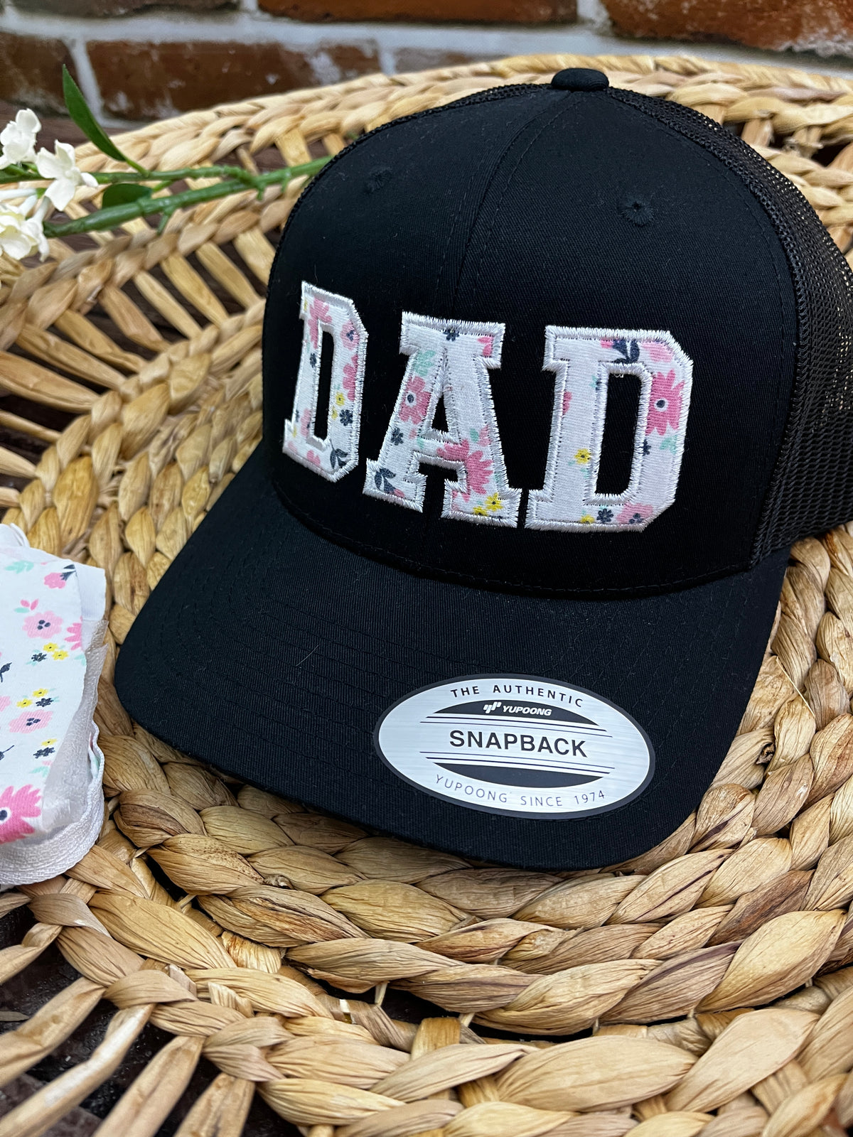 Dad Mom Pop personalised embroidered adjustable cap
