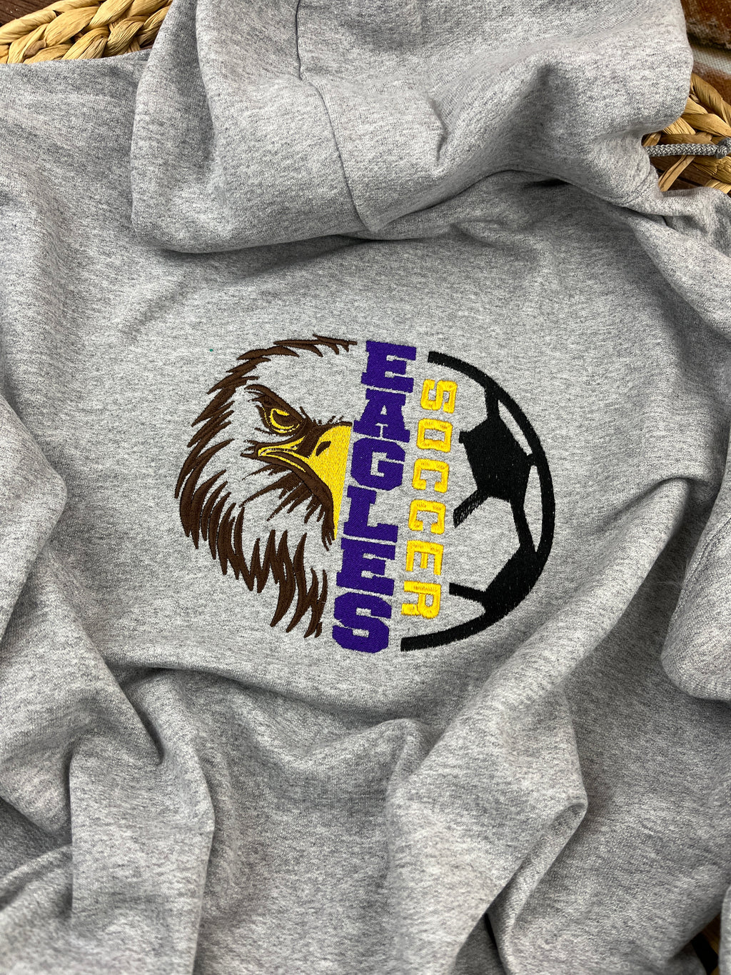 Custom embroidered soccer team sweatshirt for game day - alternate view