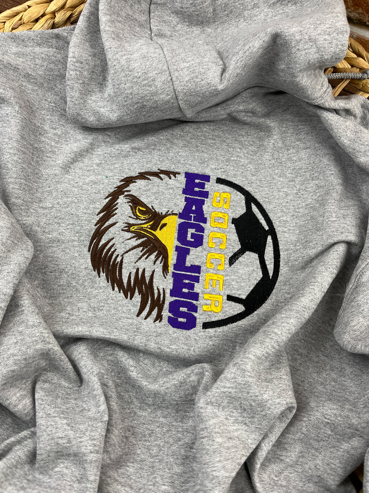 Custom embroidered soccer team sweatshirt for game day - alternate view