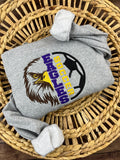 Custom embroidered soccer team sweatshirt for game day