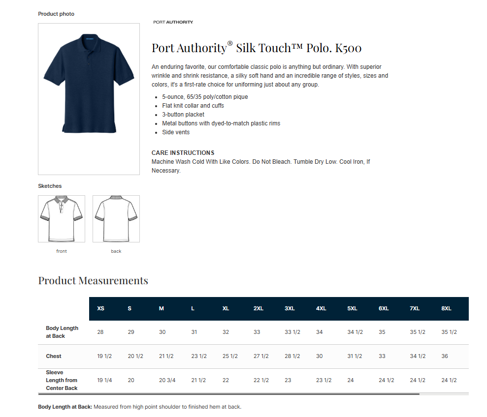 Custom embroidered corporate polo shirt with company logo - detail view 2