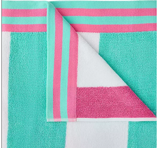 Personalized embroidered oversized beach and pool towel - detail view 6