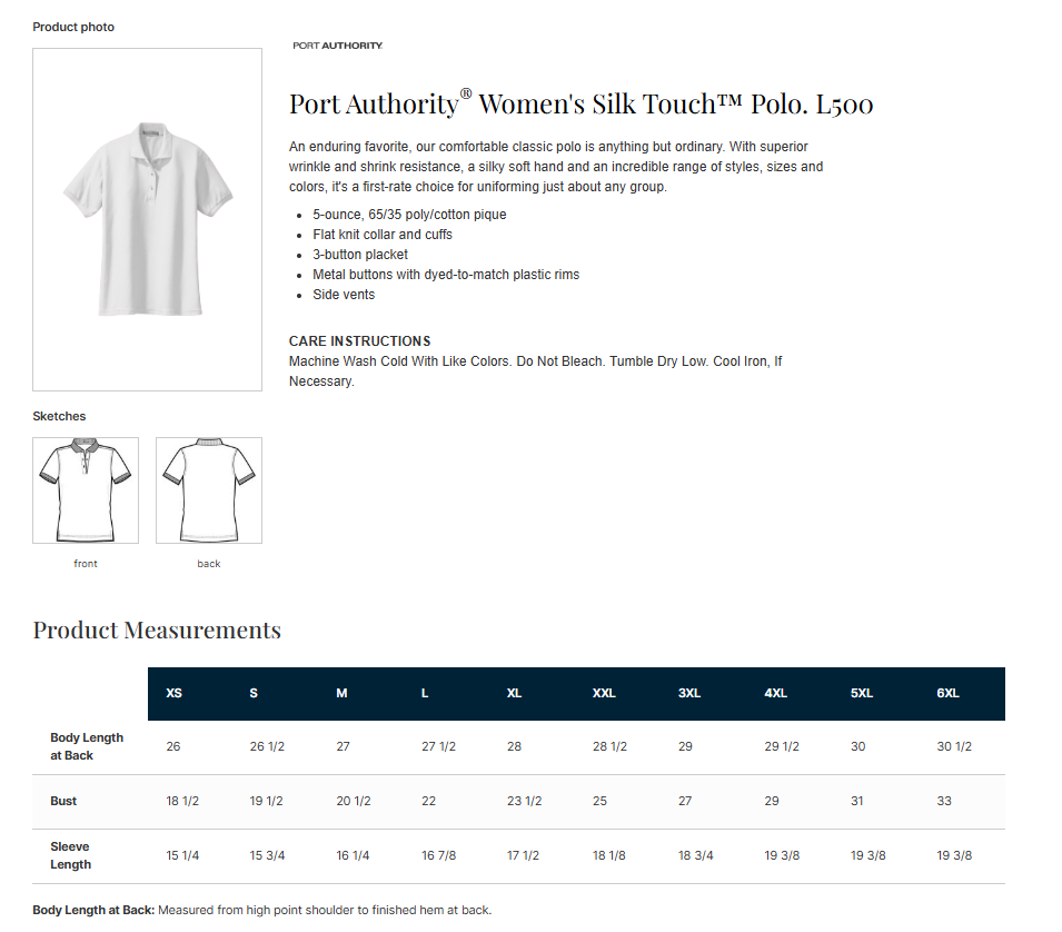 Eastek embroidered womens soft touch polo shirt - colour options