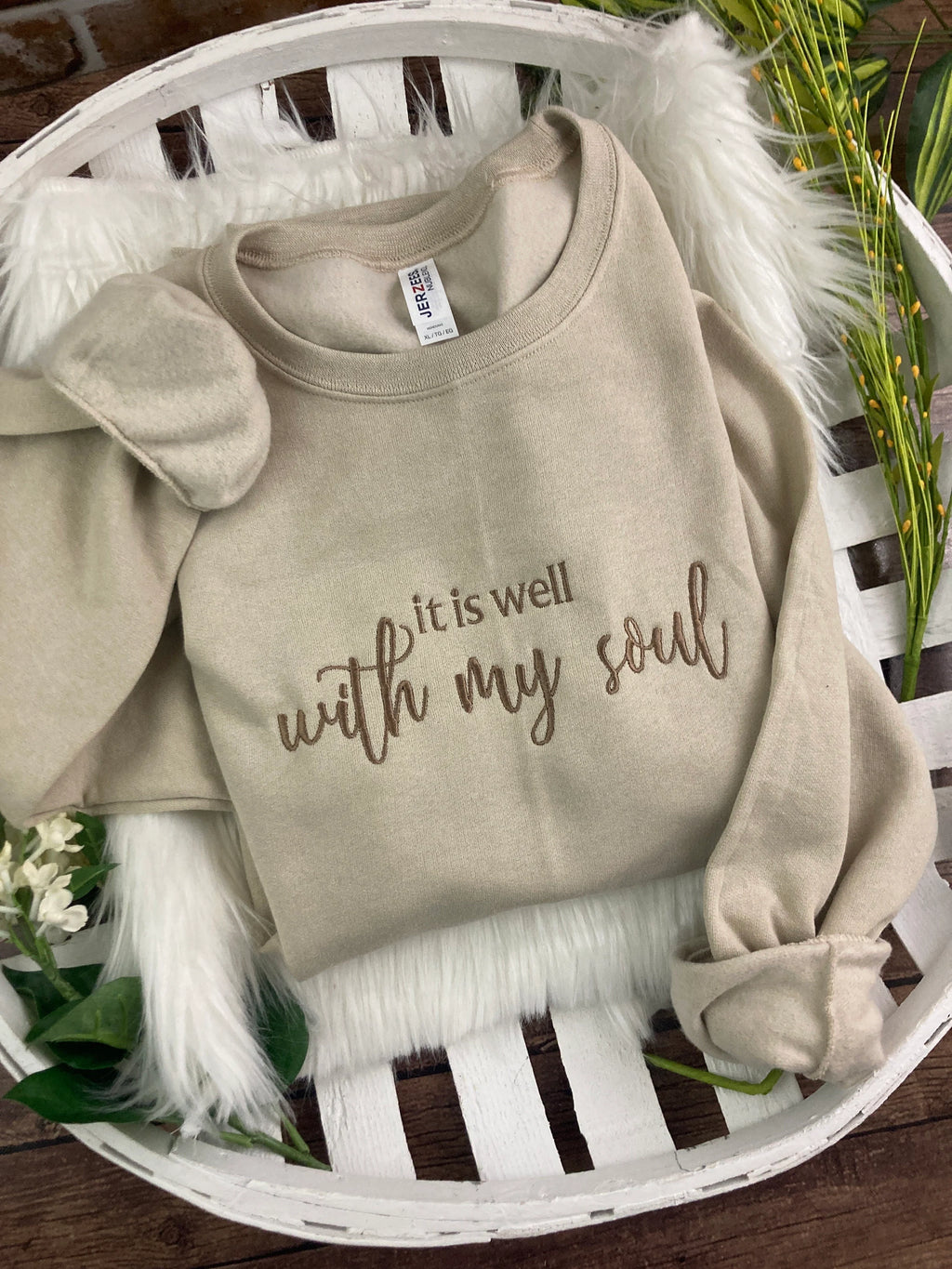 It is well with my soul Psalm 46 embroidered Christian shirt