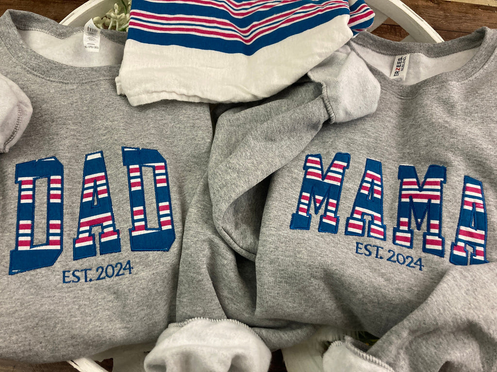 DADA applique keepsake sweatshirt made from baby clothes and onesies - view 4
