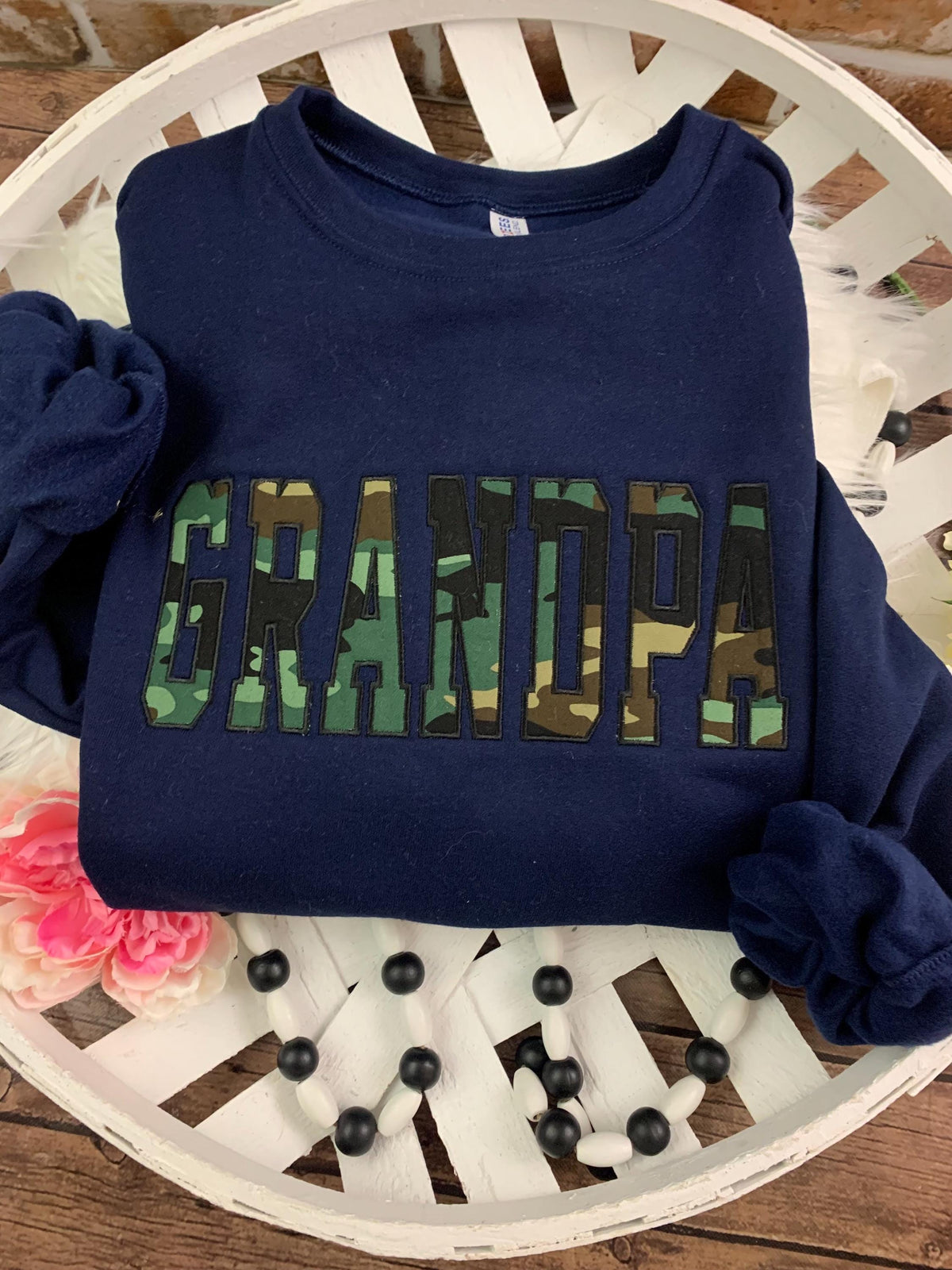 Mama baby clothes keepsake sweatshirt with custom applique made from baby outfits - view 4
