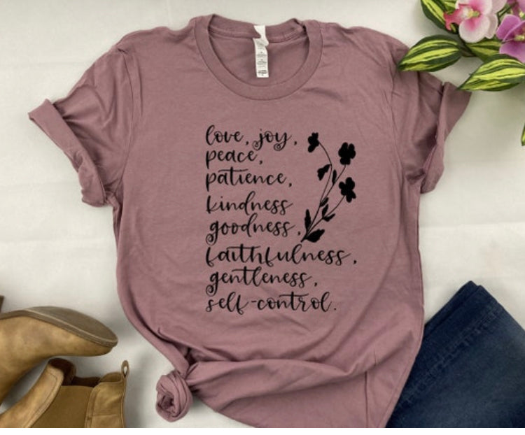 Love joy peace fruits of the spirit sweatshirt