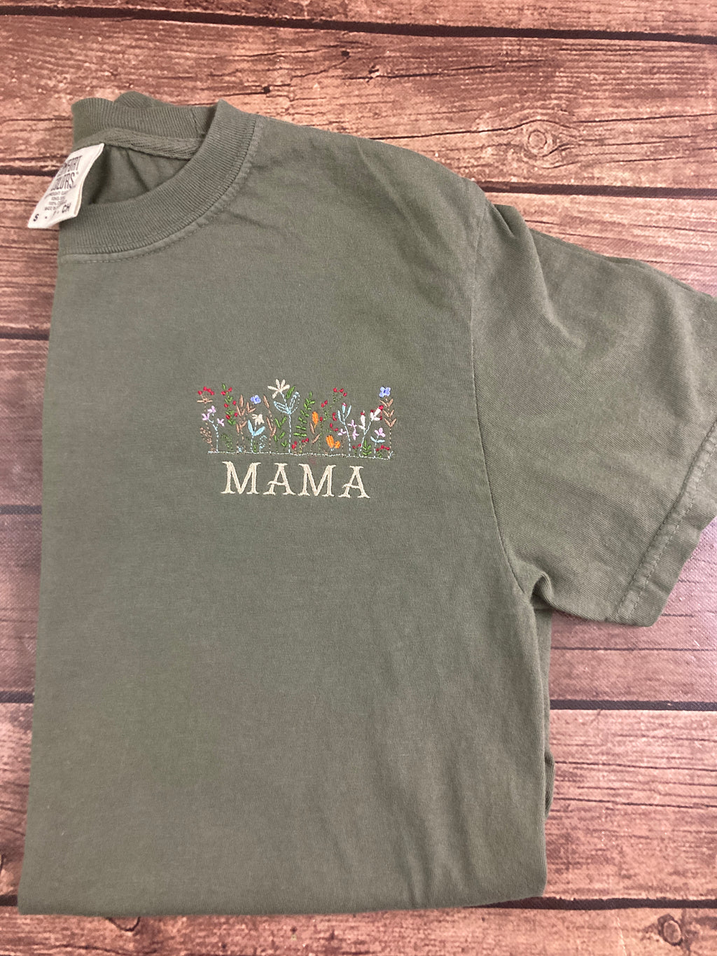 Wildflower Mama embroidered shirt