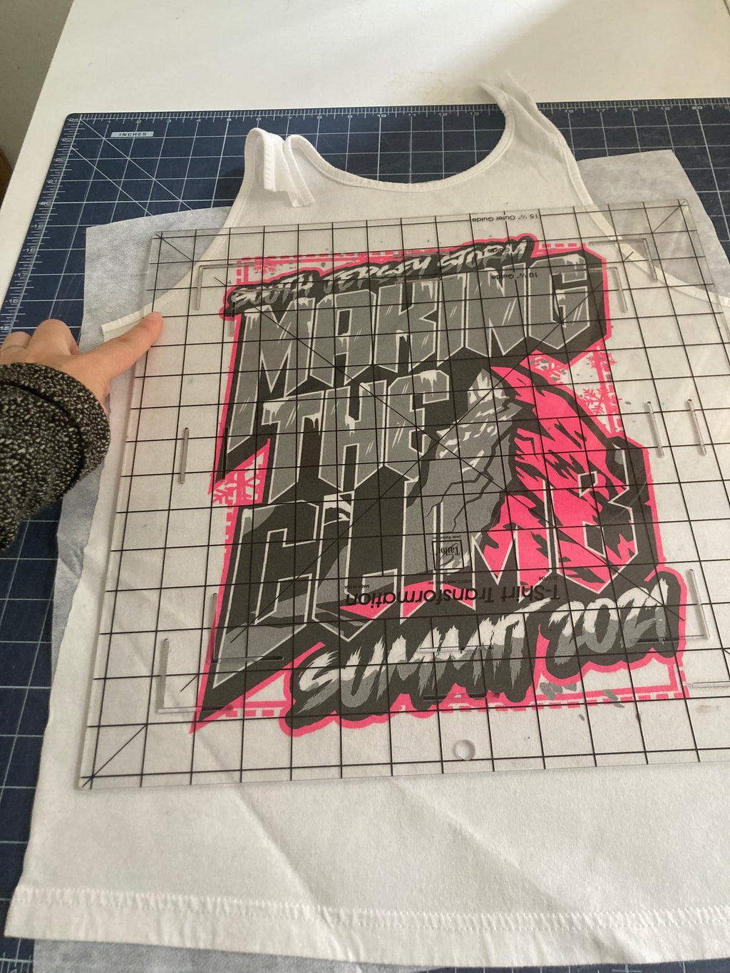Memory quilt handmade from a loved ones clothing - folded view