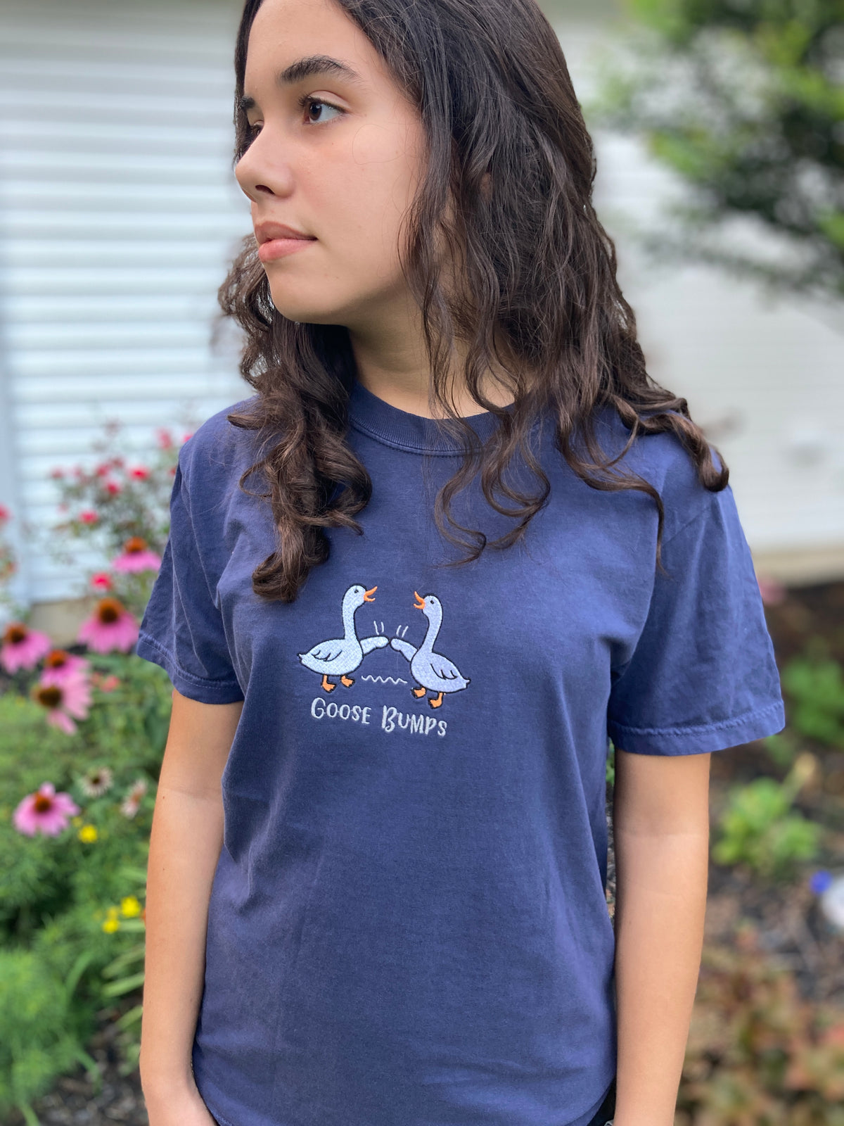 Goose Bumps funny embroidered shirt - alternate view