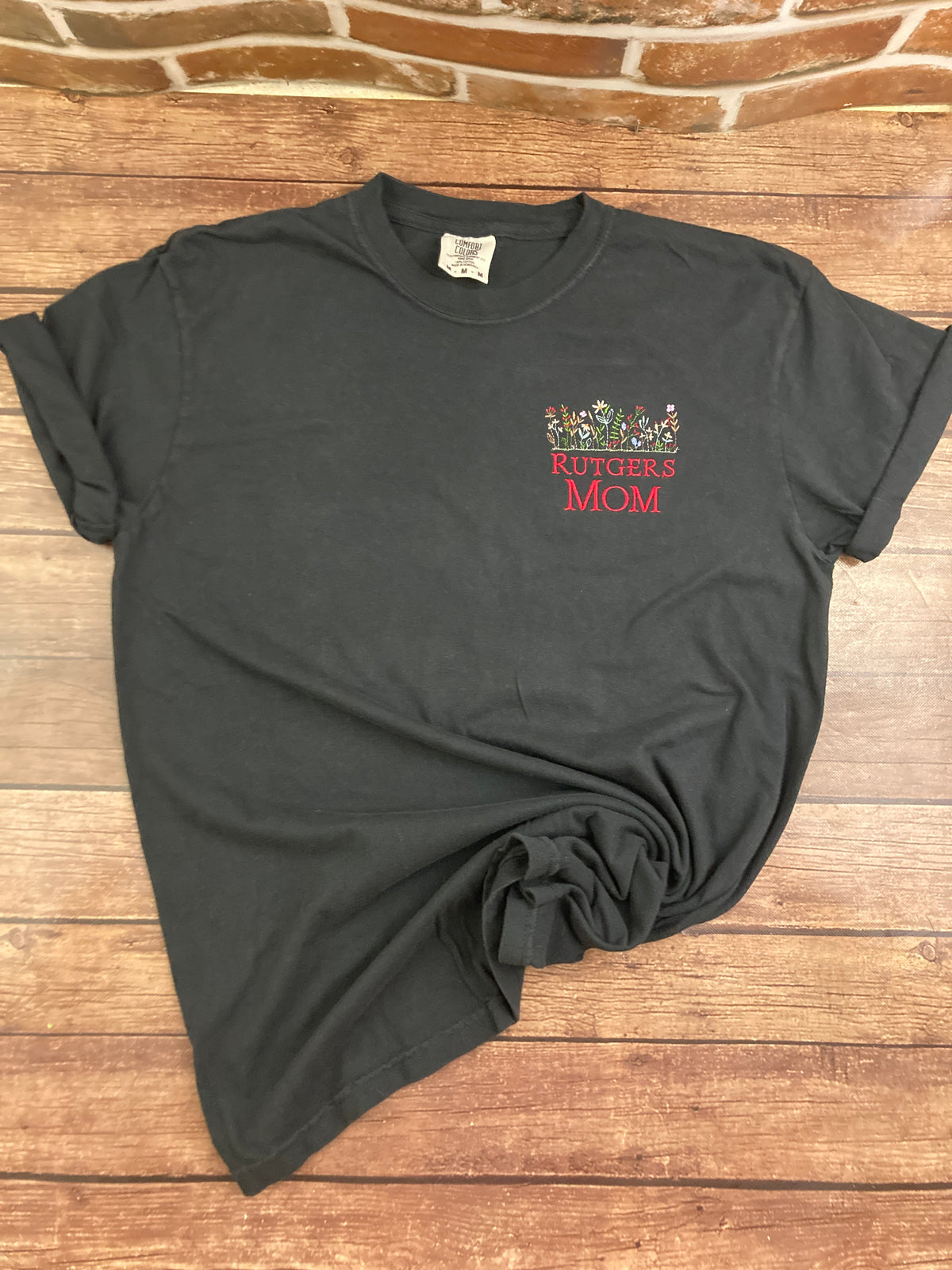 Wildflower Mama embroidered shirt - side view
