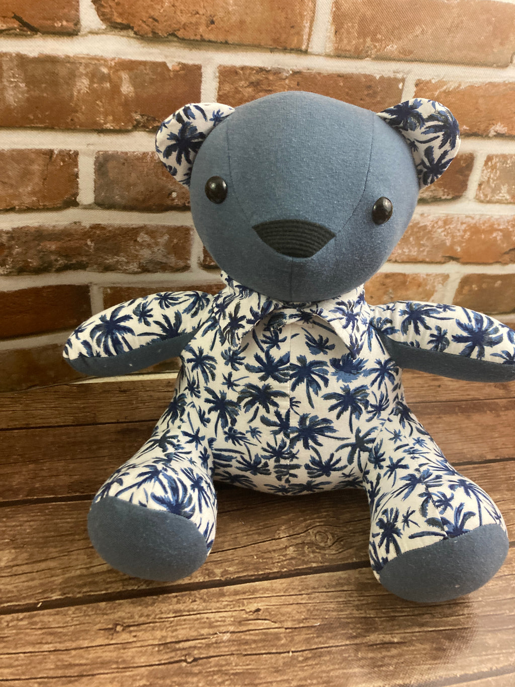 Memory bear handmade from a loved ones clothing - product photo