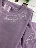 Be strong and courageous Joshua 1 9 embroidered shirt
