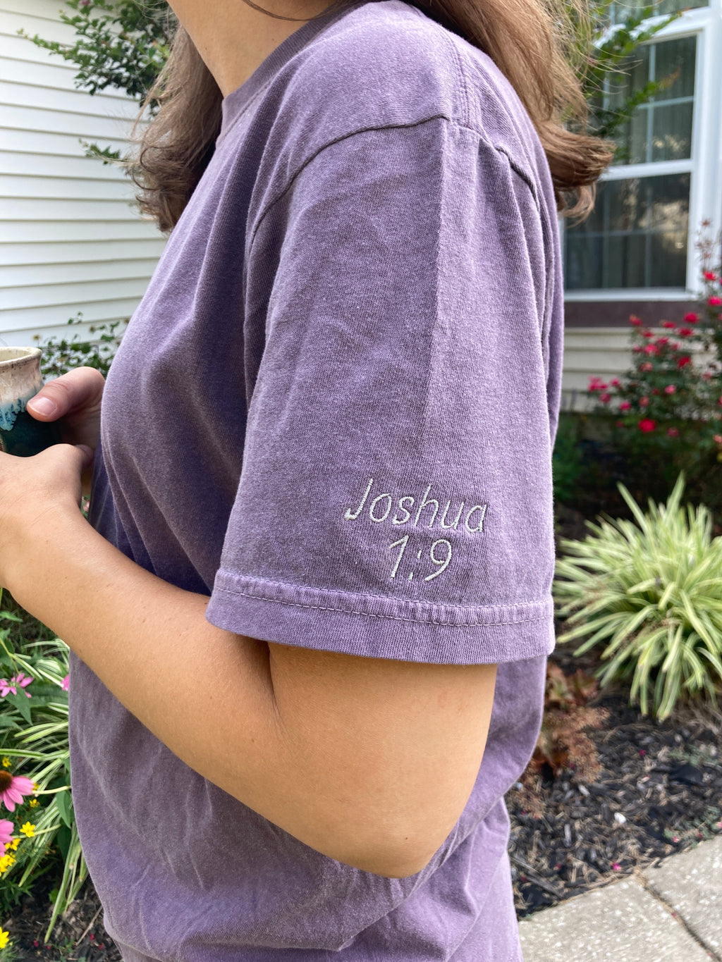 Be strong and courageous Joshua 1 9 embroidered shirt - additional photo