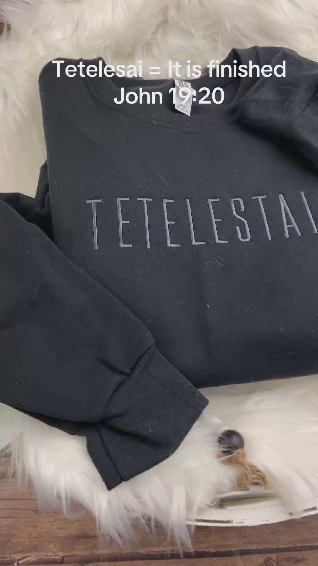 Tetelestai - John 19:20 Christian Bible Scripture Embroidered Shirt - Embroidered Easter Resurrection Sunday