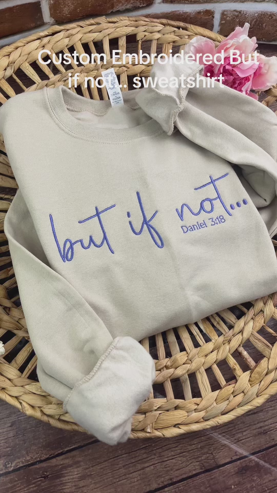 But if not… - Daniel 3:18 Embroidered Shirt - Mom - Bible verse Christian tee or Sweatshirt Embroidered