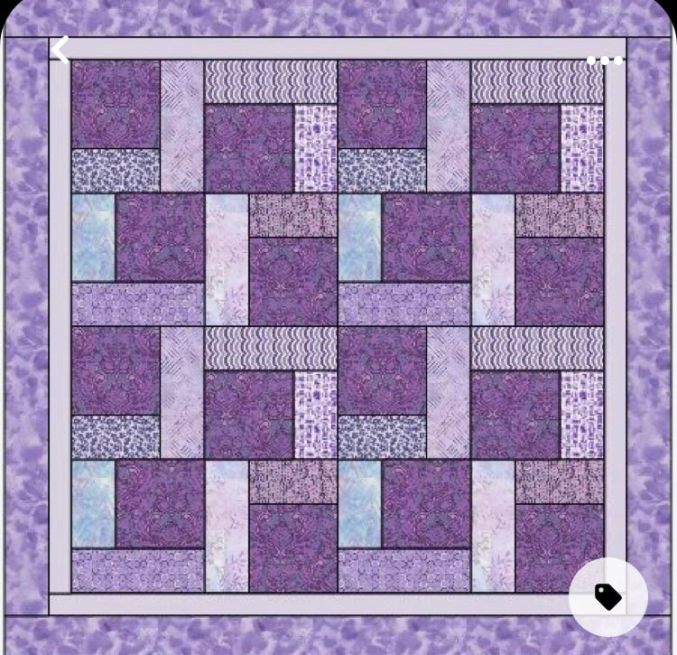 Wedding dress memory quilt keepsake made from a wedding gown - extra view