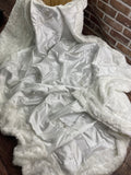 Wedding dress memory quilt keepsake made from a wedding gown